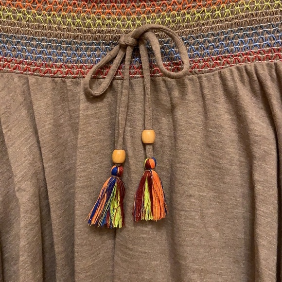 26. Soluna Swim Smocked Cover-up Skirt in Brown - Picture 4 of 9